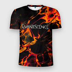 Футболка спортивная мужская Evanescence red lava, цвет: 3D-принт