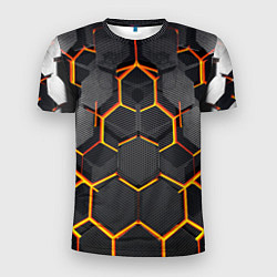 Мужская спорт-футболка Нано соты шестиугольник