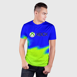 Футболка спортивная мужская Xbox кислотный стиль текстура, цвет: 3D-принт — фото 2