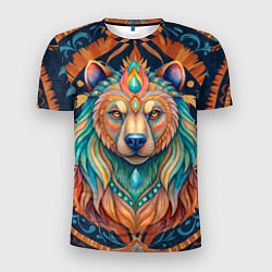 Мужская спорт-футболка Медведь шаман тотемное животное
