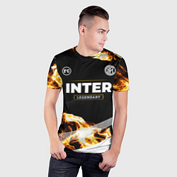 Футболка спортивная мужская Inter legendary sport fire, цвет: 3D-принт — фото 2