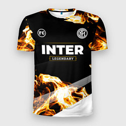 Футболка спортивная мужская Inter legendary sport fire, цвет: 3D-принт