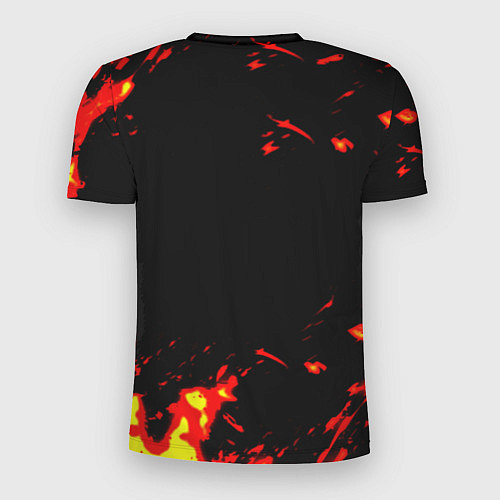 Мужская спорт-футболка Half life огненный стиль лава / 3D-принт – фото 2