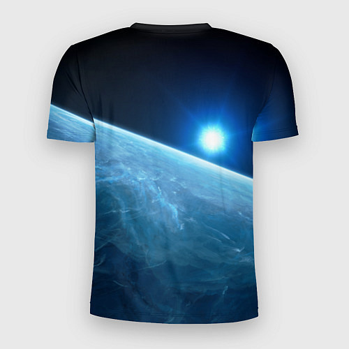 Мужская спорт-футболка Кроха капибара в космическом скафандре / 3D-принт – фото 2