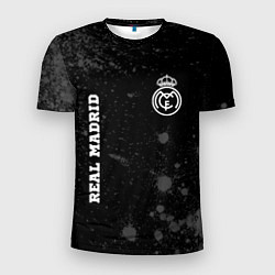 Мужская спорт-футболка Real Madrid sport на темном фоне вертикально