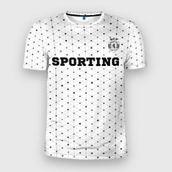 Мужская спорт-футболка Sporting sport на светлом фоне посередине