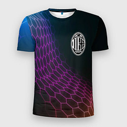 Футболка спортивная мужская AC Milan футбольная сетка, цвет: 3D-принт