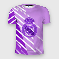 Футболка спортивная мужская Real Madrid текстура фк, цвет: 3D-принт