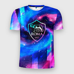 Футболка спортивная мужская Roma неоновый космос, цвет: 3D-принт