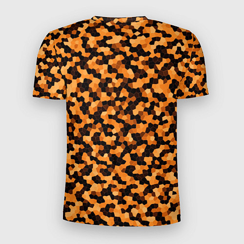 Мужская спорт-футболка Золотистый коричневый паттерн мозаика / 3D-принт – фото 2