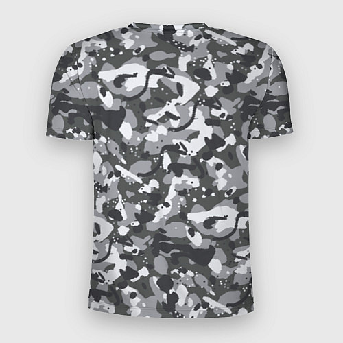 Мужская спорт-футболка Серый пиксельный камуфляж / 3D-принт – фото 2