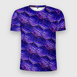 Футболка спортивная мужская Сине-фиолетовая стеклянная мозаика, цвет: 3D-принт