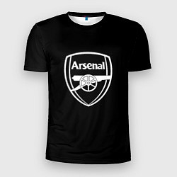 Мужская спорт-футболка Arsenal fc белое лого