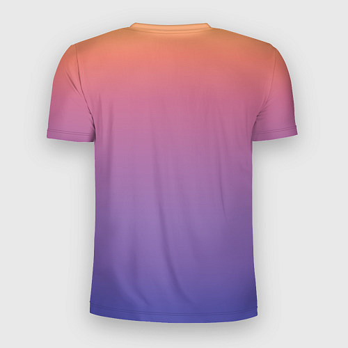 Мужская спорт-футболка Градиент закатное небо желтый фиолетовый / 3D-принт – фото 2