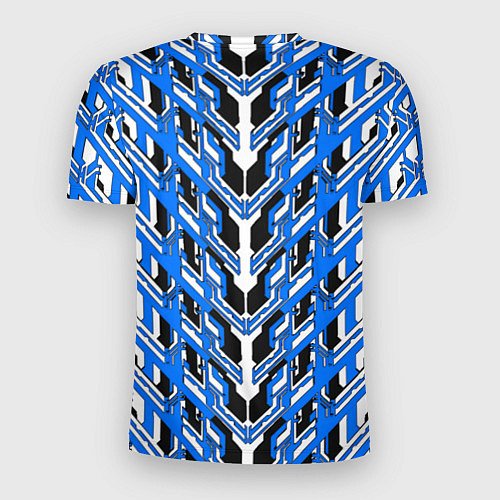 Мужская спорт-футболка Синяя техно броня / 3D-принт – фото 2