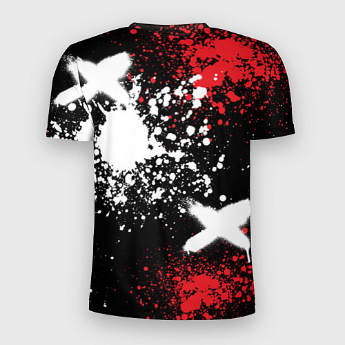 Мужская спорт-футболка Лексус на фоне граффити и брызг красок / 3D-принт – фото 2