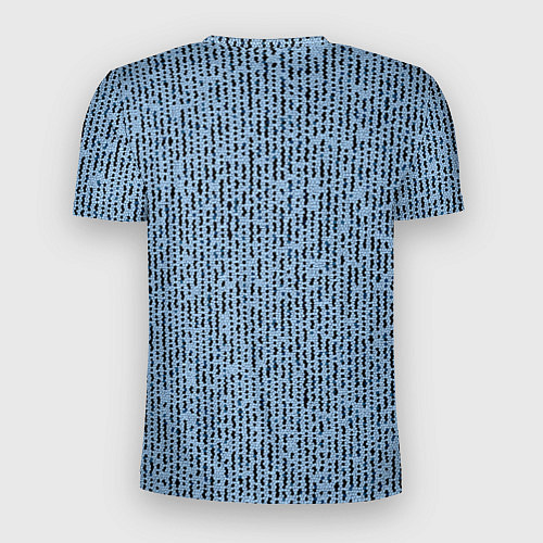 Мужская спорт-футболка Голубой с чёрным мелкая мозаика / 3D-принт – фото 2