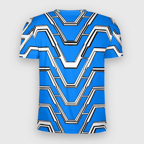 Мужская спорт-футболка Техно броня синяя / 3D-принт – фото 2