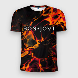 Мужская спорт-футболка Bon Jovi red lava