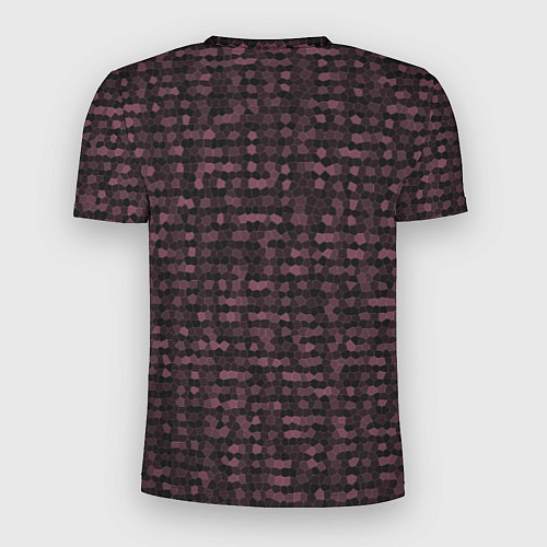 Мужская спорт-футболка Мозаика тёмно-красный / 3D-принт – фото 2