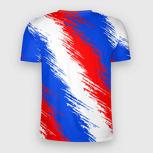 Мужская спорт-футболка Триколор штрихи красок / 3D-принт – фото 2
