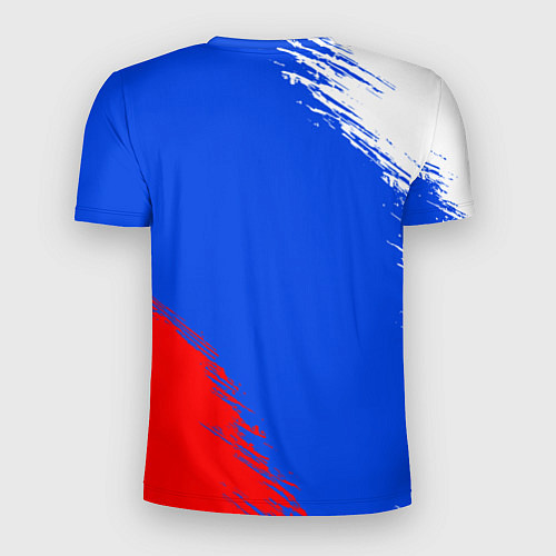 Мужская спорт-футболка Триколор и герб России / 3D-принт – фото 2