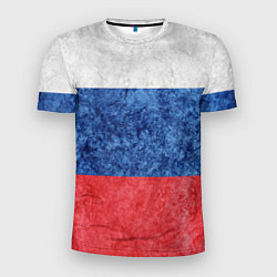 Футболка спортивная мужская Флаг России разноцветный, цвет: 3D-принт