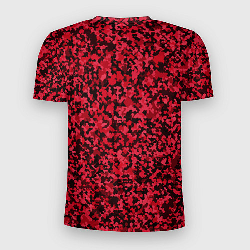 Мужская спорт-футболка Тёмно-красный паттерн пятнистый / 3D-принт – фото 2