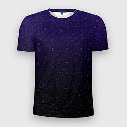 Мужская спорт-футболка Градиент ночной фиолетово-чёрный