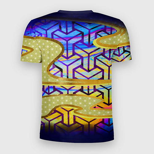 Мужская спорт-футболка Амулет и золотой туман / 3D-принт – фото 2
