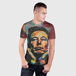 Футболка спортивная мужская Илон Маск граффити портрет, цвет: 3D-принт — фото 2