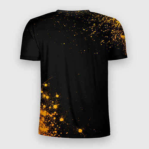 Мужская спорт-футболка PSG - gold gradient вертикально / 3D-принт – фото 2