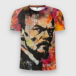 Мужская спорт-футболка Граффити портрет Владимира Ленина