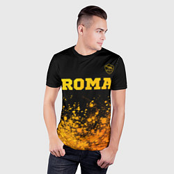 Футболка спортивная мужская Roma - gold gradient посередине, цвет: 3D-принт — фото 2