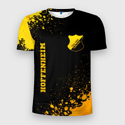 Мужская спорт-футболка Hoffenheim - gold gradient вертикально