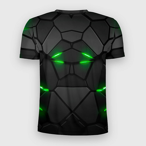 Мужская спорт-футболка Броня в стиле киберпанка в виде плит / 3D-принт – фото 2