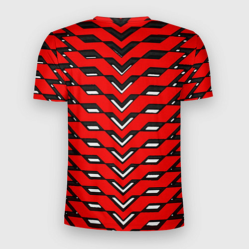 Мужская спорт-футболка Красная броня с белыми прорезями / 3D-принт – фото 2