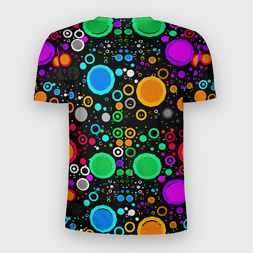 Мужская спорт-футболка Разноцветные круги / 3D-принт – фото 2