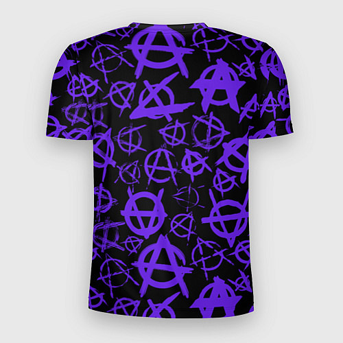 Мужская спорт-футболка Узор анархия фиолетовый / 3D-принт – фото 2
