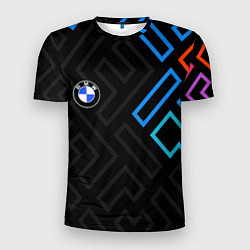 Футболка спортивная мужская BMW brand color carbon, цвет: 3D-принт