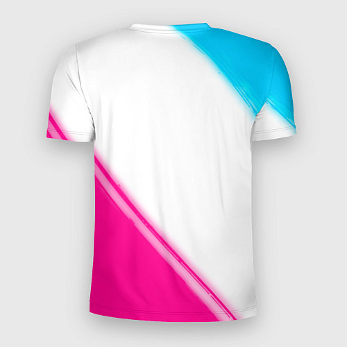 Мужская спорт-футболка Juventus neon gradient style вертикально / 3D-принт – фото 2