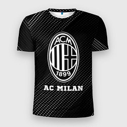 Футболка спортивная мужская AC Milan sport на темном фоне, цвет: 3D-принт