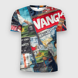 Мужская спорт-футболка Vanguard collage - ai art patchwork