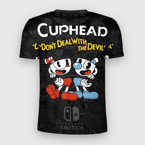 Мужская спорт-футболка Cuphead - dont deal with the devil / 3D-принт – фото 2