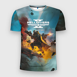 Мужская спорт-футболка Helldivers 2 art for the game