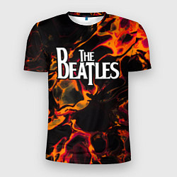 Мужская спорт-футболка The Beatles red lava