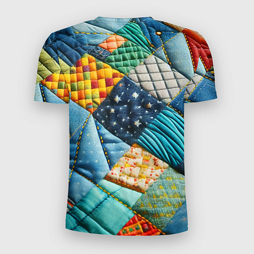 Мужская спорт-футболка Лоскутное одеяло - пэчворк / 3D-принт – фото 2