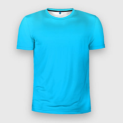 Мужская спорт-футболка Мягкий градиент ярко-голубой