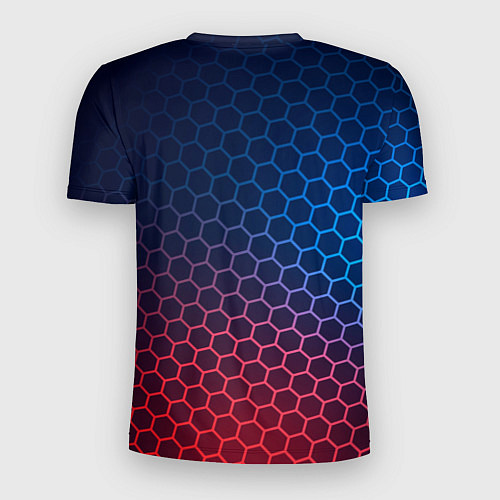 Мужская спорт-футболка Resident Evil неоновые соты / 3D-принт – фото 2