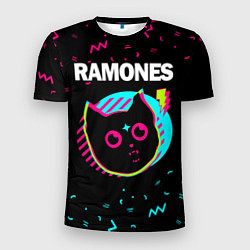 Футболка спортивная мужская Ramones - rock star cat, цвет: 3D-принт